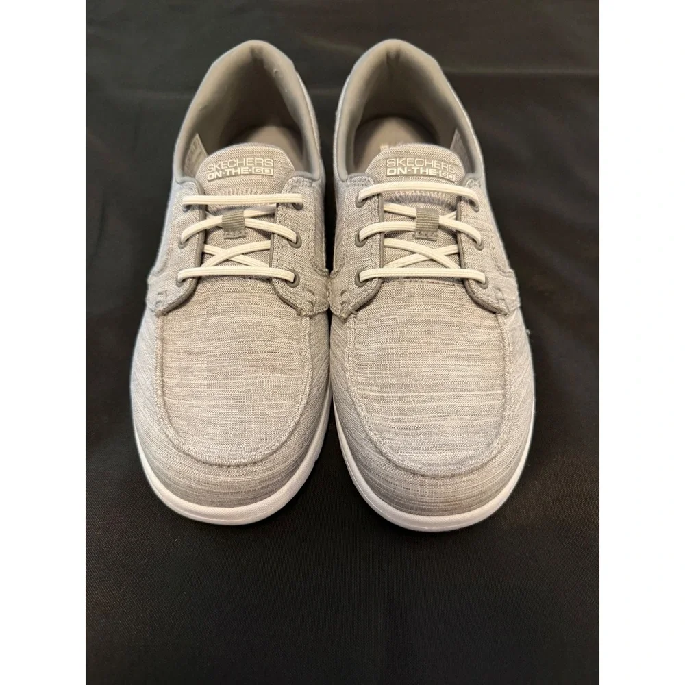 Skechers On-The-Go Flex Comfort Grey Boat Shoes Loafers 136453W Mens 8